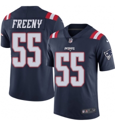 Men Nike New England Patriots #55 Jonathan Freeny Navy Blue Rush Jersey