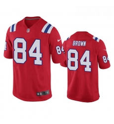 Men Nike New England Patriots 84 Antonio Brown Red Game Jersey
