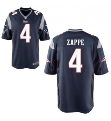 Men Nike New England Patriots Bailey Zappe #4 Navy Blue Vapor Limited Player Jersey