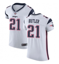Men Nike Patriots #21 Malcolm Butler White Stitched NFL Vapor Untouchable Elite Jersey