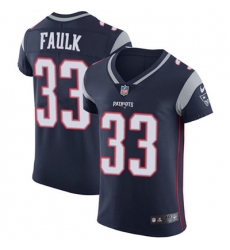 Men Nike Patriots #33 Kevin Faulk Navy Blue Team Color Stitched NFL Vapor Untouchable Elite Jersey