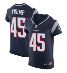 Men Nike Patriots #45 Donald Trump Navy Blue Team Color Stitched NFL Vapor Untouchable Elite Jersey