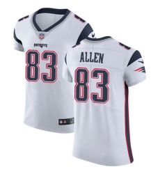 Men Nike Patriots #83 Dwayne Allen White Stitched NFL Vapor Untouchable Elite Jersey