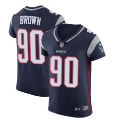 Men Nike Patriots #90 Malcom Brown Navy Blue Team Color Stitched NFL Vapor Untouchable Elite Jersey