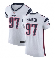 Men Nike Patriots #97 Alan Branch White Stitched NFL Vapor Untouchable Elite Jersey