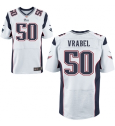 Men Nike Patroits #50 Mike Vrabel White Game Home NFL Jersey