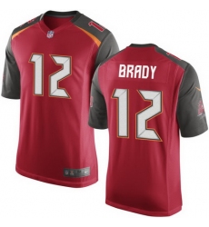 Men Nike Tampa Bay Buccaneers 12 Tom Brady Red Vapor Limited Stitched NFL Jersey
