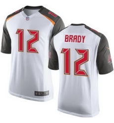 Men Nike Tampa Bay Buccaneers 12 Tom Brady White Vapor Limited Stitched NFL Jersey