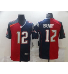 Men Nike Tampa Bay Buccaneers  26 New England Patriots 12 Tom Brady Men Red Navy Blue Limited NFL 2020 2021 Jersey