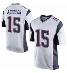 Men's New England Patriots #15 Nelson Agholor White Vapor Untouchable Limited Stitched Jersey