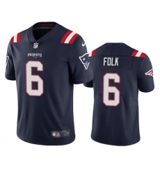 Men's New England Patriots #6 Nick Folk Navy Vapor Untouchable Limited Stitched Jersey