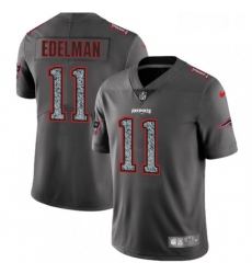 Mens Nike New England Patriots 11 Julian Edelman Gray Static Vapor Untouchable Limited NFL Jersey
