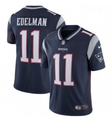 Mens Nike New England Patriots 11 Julian Edelman Navy Blue Team Color Vapor Untouchable Limited Player NFL Jersey