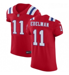 Mens Nike New England Patriots 11 Julian Edelman Red Alternate Vapor Untouchable Elite Player NFL Jersey