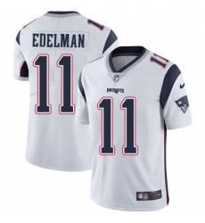 Mens Nike New England Patriots 11 Julian Edelman White Vapor Untouchable Limited Player NFL Jersey