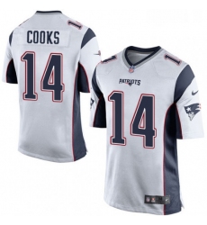 Mens Nike New England Patriots 14 Brandin Cooks Game White NFL Jersey