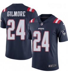 Mens Nike New England Patriots 24 Stephon Gilmore Limited Navy Blue Rush Vapor Untouchable NFL Jersey