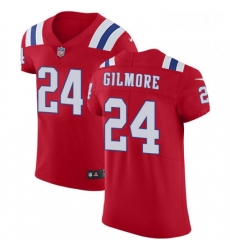 Mens Nike New England Patriots 24 Stephon Gilmore Red Alternate Vapor Untouchable Elite Player NFL Jersey