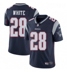 Mens Nike New England Patriots 28 James White Navy Blue Team Color Vapor Untouchable Limited Player NFL Jersey