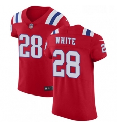 Mens Nike New England Patriots 28 James White Red Alternate Vapor Untouchable Elite Player NFL Jersey