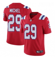 Mens Nike New England Patriots 29 Sony Michel Red Alternate Vapor Untouchable Limited Player NFL Jersey