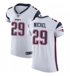 Mens Nike New England Patriots 29 Sony Michel White Vapor Untouchable Elite Player NFL Jersey