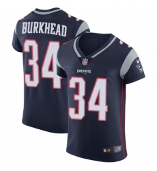 Mens Nike New England Patriots 34 Rex Burkhead Navy Blue Team Color Vapor Untouchable Elite Player NFL Jersey