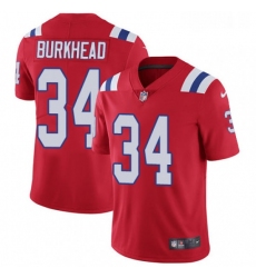 Mens Nike New England Patriots 34 Rex Burkhead Red Alternate Vapor Untouchable Limited Player NFL Jersey