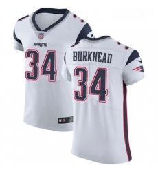 Mens Nike New England Patriots 34 Rex Burkhead White Vapor Untouchable Elite Player NFL Jersey