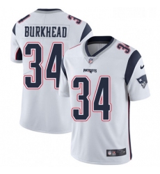 Mens Nike New England Patriots 34 Rex Burkhead White Vapor Untouchable Limited Player NFL Jersey