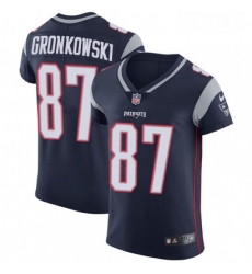 Mens Nike New England Patriots 87 Rob Gronkowski Navy Blue Team Color Vapor Untouchable Elite Player NFL Jersey