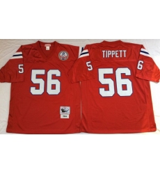 Mitchell And Ness patriots #56 andre tippett red Mens Throwback Stitched NFL Jersey