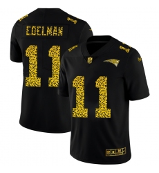 New England Patriots 11 Julian Edelman Men Nike Leopard Print Fashion Vapor Limited NFL Jersey Black