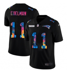 New England Patriots 11 Julian Edelman Men Nike Multi Color Black 2020 NFL Crucial Catch Vapor Untouchable Limited Jersey