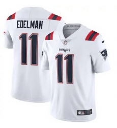 New England Patriots 11 Julian Edelman Men Nike White 2020 Vapor Limited Jersey