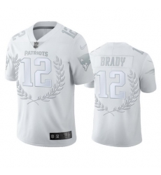 New England Patriots 12 Tom Brady Men 27 Nike Platinum NFL MVP Limited Edition Jersey