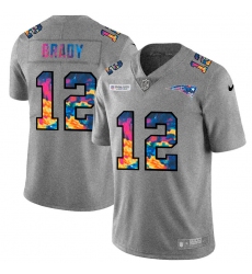 New England Patriots 12 Tom Brady Men Nike Multi Color 2020 NFL Crucial Catch NFL Jersey Greyheather