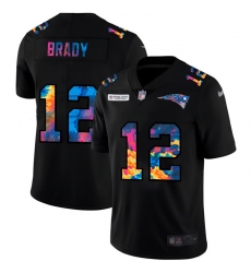 New England Patriots 12 Tom Brady Men Nike Multi Color Black 2020 NFL Crucial Catch Vapor Untouchable Limited Jersey