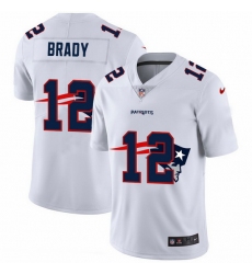 New England Patriots 12 Tom Brady White Men Nike Team Logo Dual Overlap Limited NFL Jersey