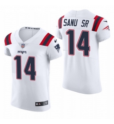 New England Patriots 14 Mohamed Sanu Sr  Nike Men White Team Color Men Stitched NFL 2020 Vapor Untouchable Elite Jersey