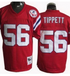 New England Patriots 1984 MitchellandNess 56 ANDRE TIPPETT Red Jersey