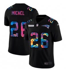 New England Patriots 26 Sony Michel Men Nike Multi Color Black 2020 NFL Crucial Catch Vapor Untouchable Limited Jersey