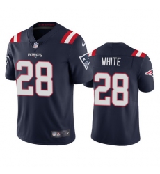 New England Patriots 28 James White Men Nike Navy 2020 Vapor Limited Jersey
