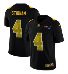 New England Patriots 4 Jarrett Stidham Men Black Nike Golden Sequin Vapor Limited NFL Jersey
