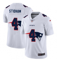 New England Patriots 4 Jarrett Stidham White Men Nike Team Logo Dual Overlap Limited NFL Jersey