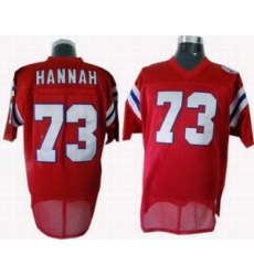 New England Patriots 73 John Hannah 1985 Throwback Jersey RED