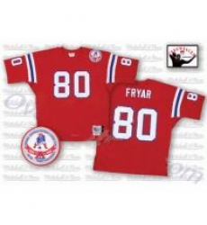 New England Patriots 80 Fryar red Mitchell and Ness Jerseys