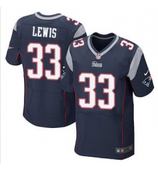New New England Patriots #33 Dion Lewis Navy Blue Team Color Mens Stitched NFL Elite Jersey