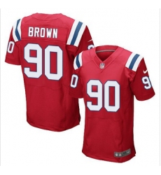 New New England Patriots #90 Malcom Brown Red Alternate Mens Stitched NFL Elite Jersey