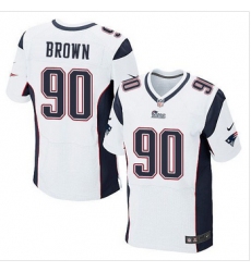 New New England Patriots #90 Malcom Brown White Mens Stitched NFL Elite Jersey